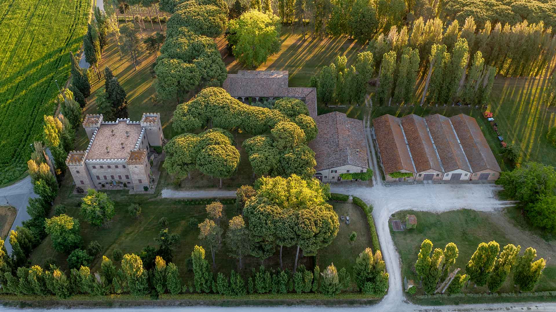 castello benelli dall'alto